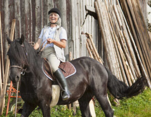 Ride to enjoy nature, your relationship with your horse and keep safe with a helmet, boots and proper tack.